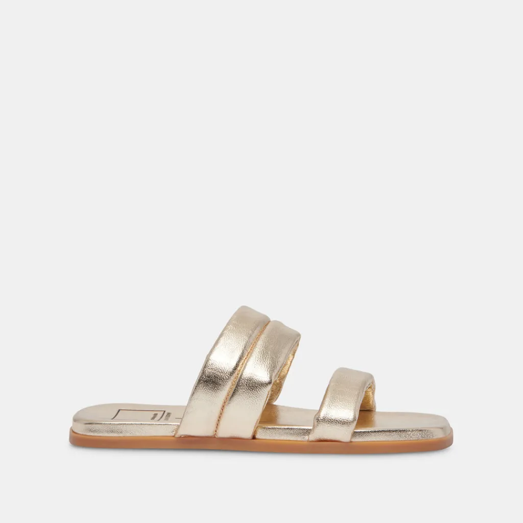 DOLCE VITA Sandals*Adore Sandals Gold Metallic Leather