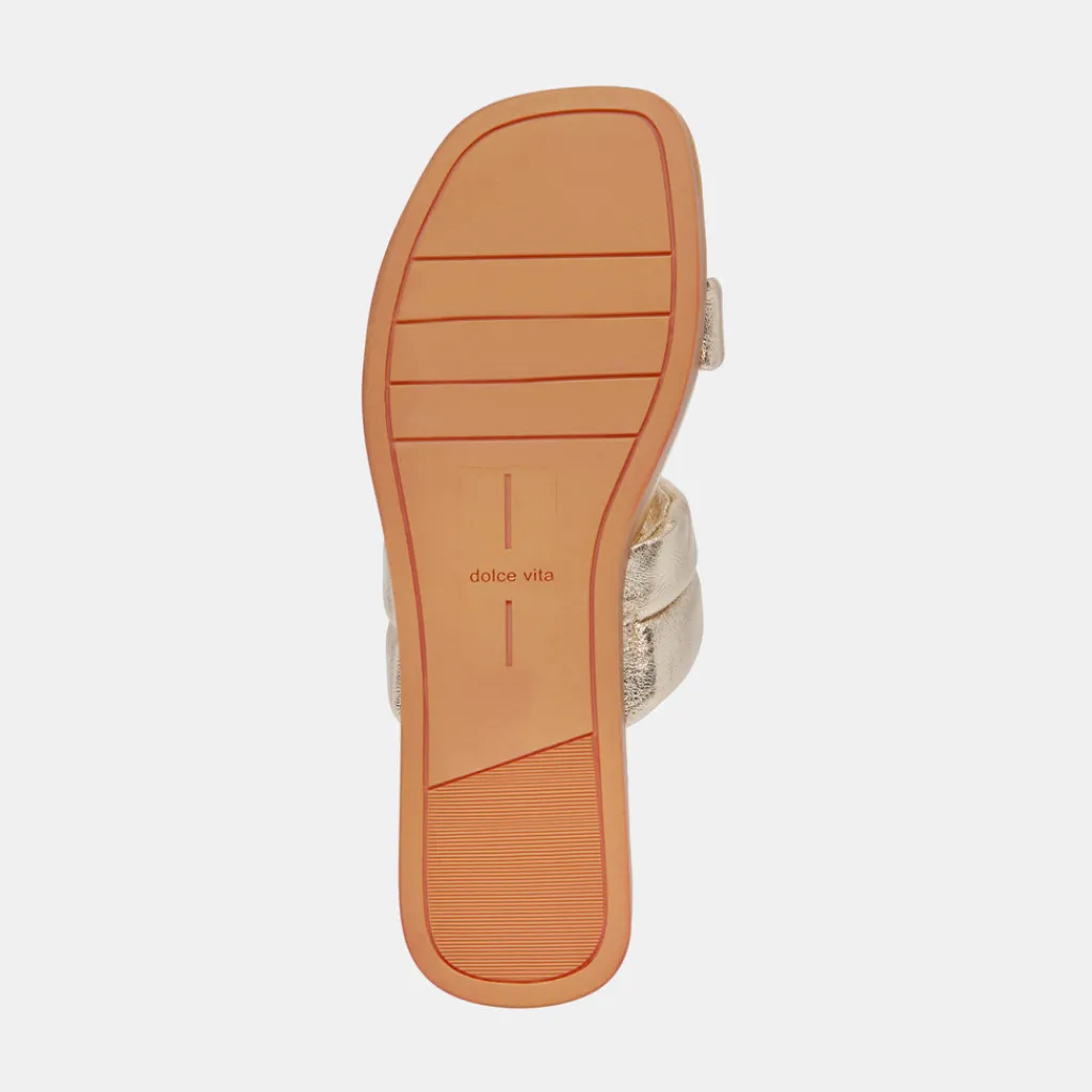 DOLCE VITA Sandals*Adore Sandals Gold Metallic Leather
