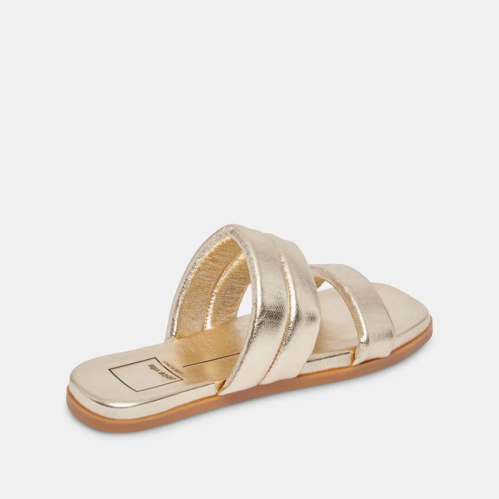 DOLCE VITA Sandals*Adore Sandals Gold Metallic Leather