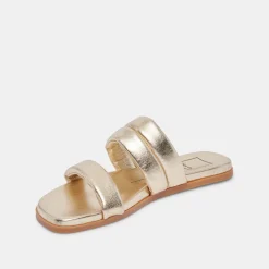 DOLCE VITA Sandals*Adore Sandals Gold Metallic Leather