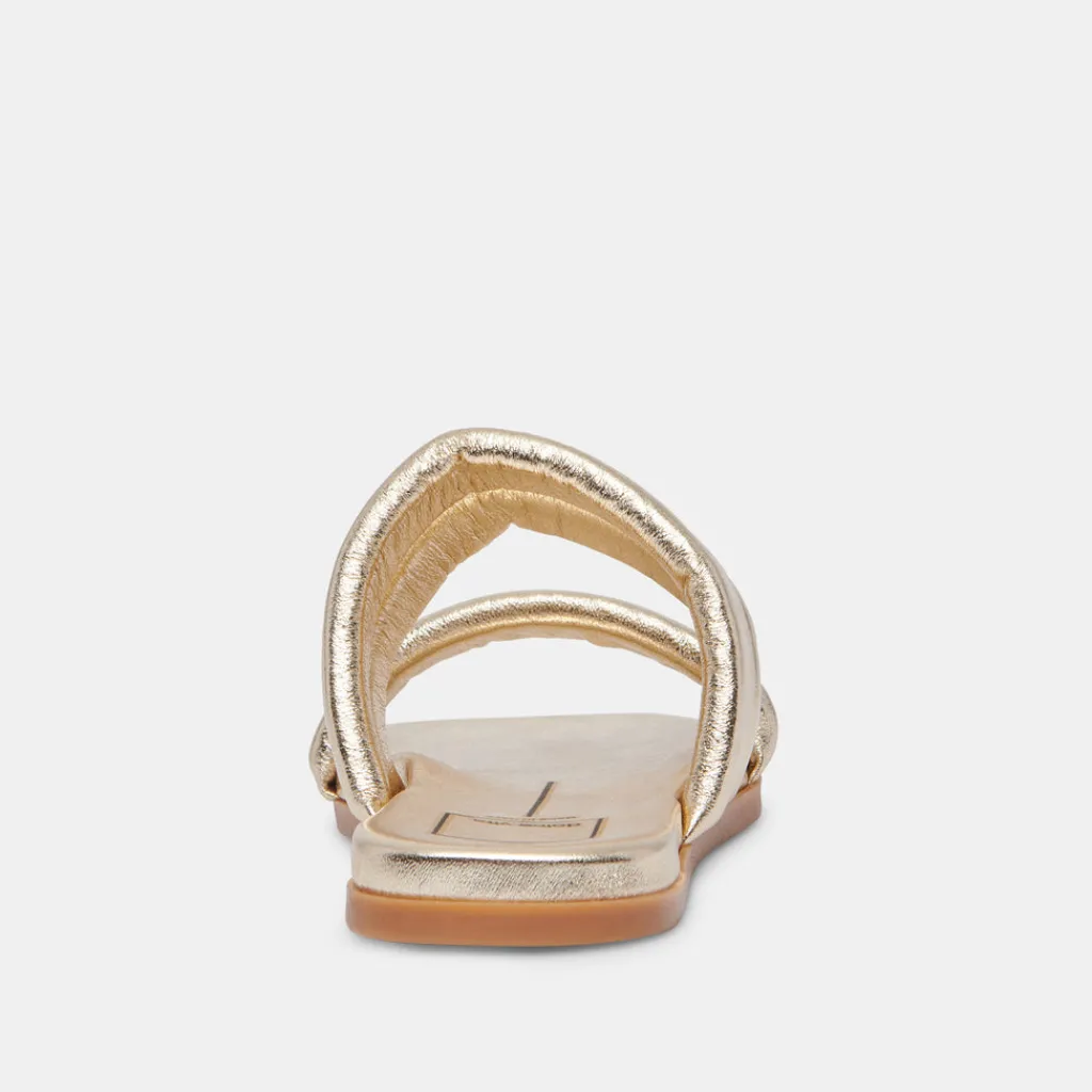 DOLCE VITA Sandals*Adore Sandals Gold Metallic Leather