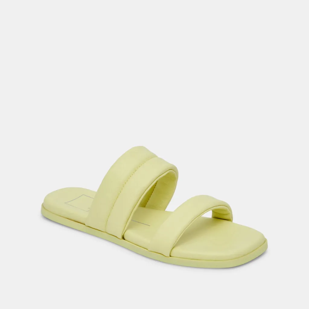 DOLCE VITA Sandals*Adore Sandals Lemon Cream Leather
