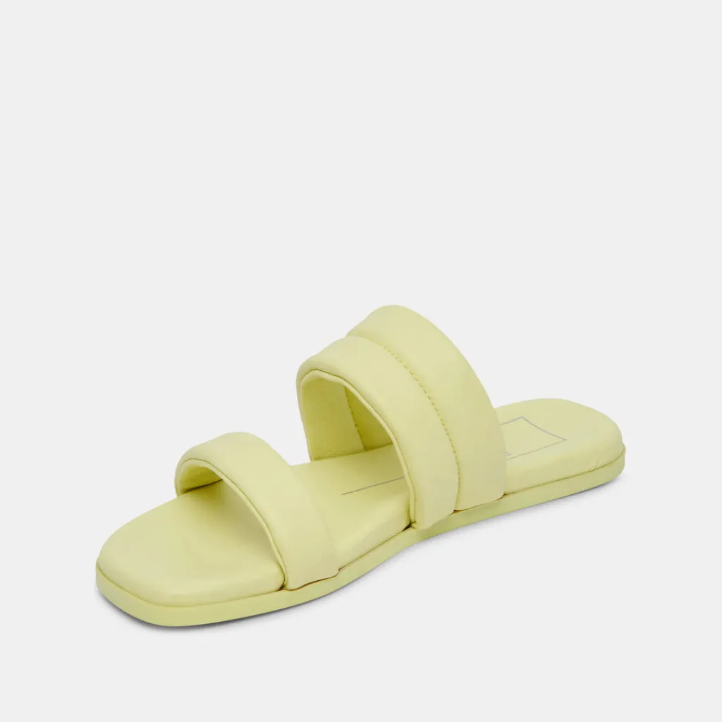 DOLCE VITA Sandals*Adore Sandals Lemon Cream Leather