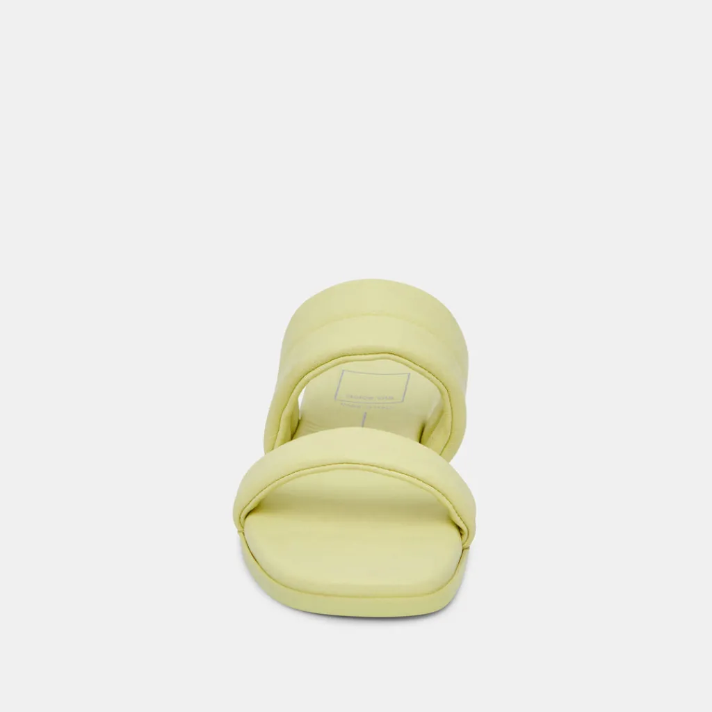 DOLCE VITA Sandals*Adore Sandals Lemon Cream Leather