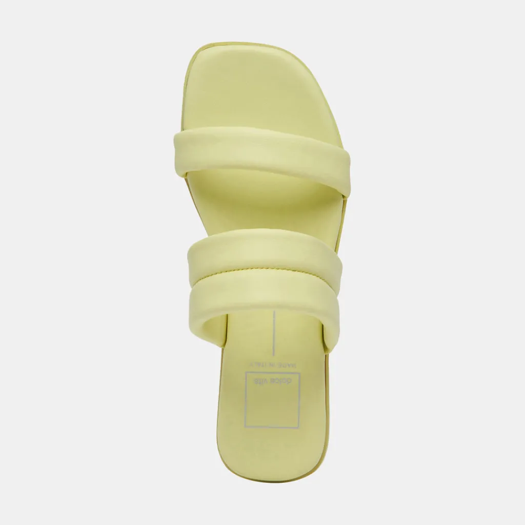 DOLCE VITA Sandals*Adore Sandals Lemon Cream Leather