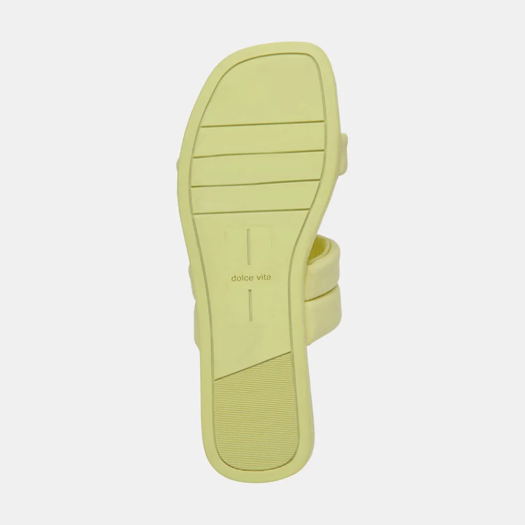 DOLCE VITA Sandals*Adore Sandals Lemon Cream Leather