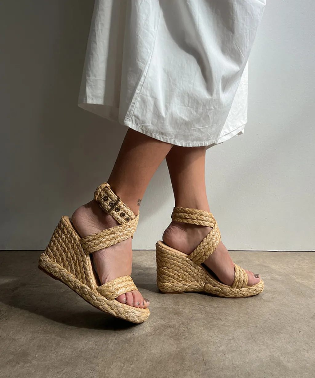 DOLCE VITA Wedges*Aldona Wedges Lt Natural Raffia
