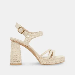 DOLCE VITA Sandals*Alysia Heels Ivory Raffia