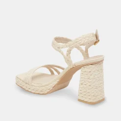 DOLCE VITA Sandals*Alysia Heels Ivory Raffia