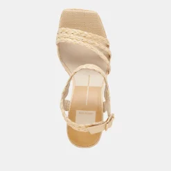 DOLCE VITA Sandals*Alysia Heels Lt Natural Raffia