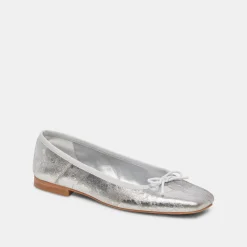 DOLCE VITA Flats & Loafers*Anisa Ballet Flats Silver Distressed Leather