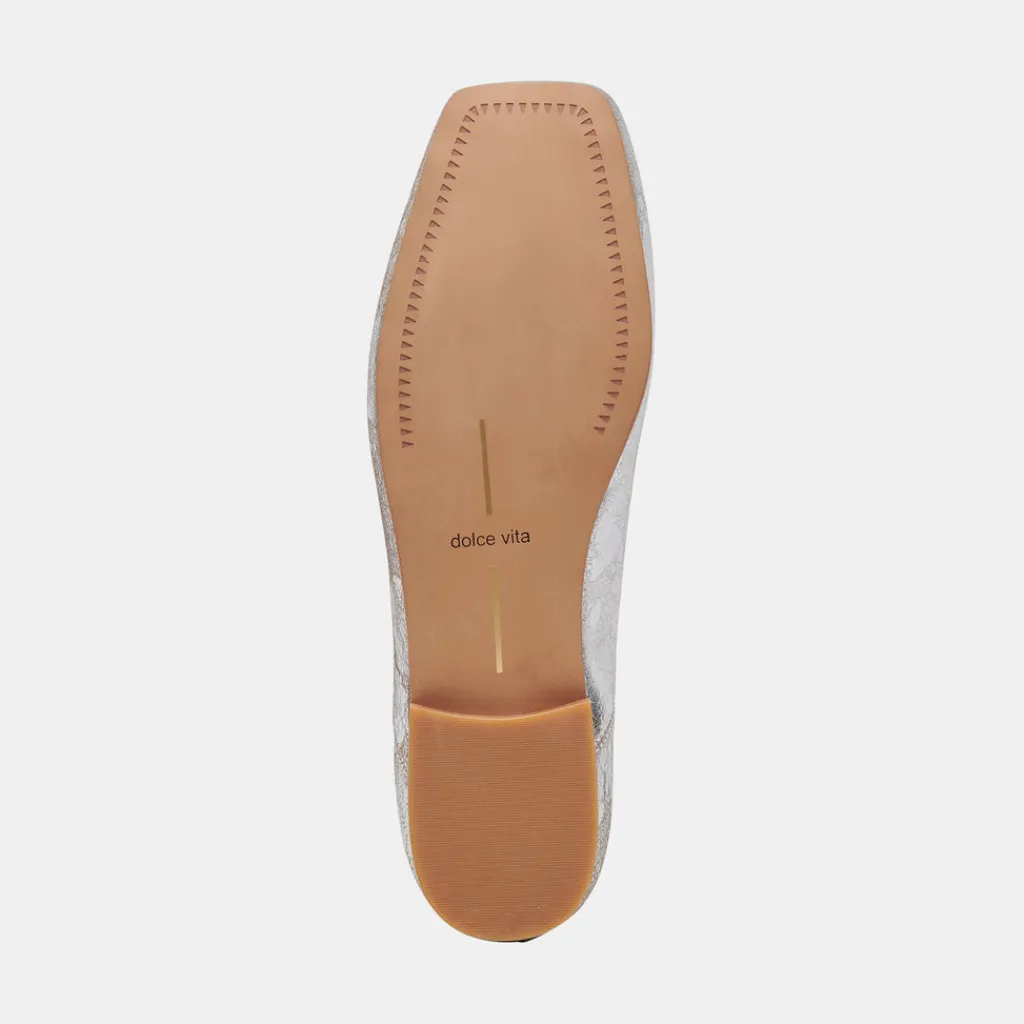 DOLCE VITA Flats & Loafers*Anisa Ballet Flats Silver Distressed Leather