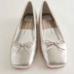 DOLCE VITA Flats & Loafers*Anisa Ballet Flats Silver Distressed Leather