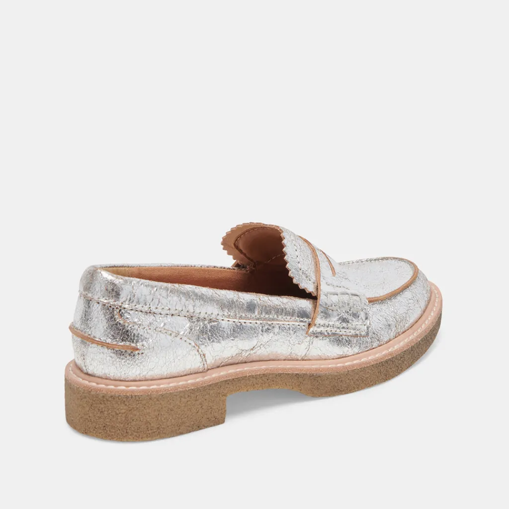 DOLCE VITA Flats & Loafers*Arabel Loafers Silver Distressed Leather