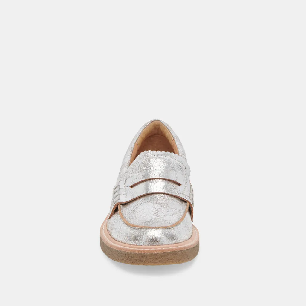DOLCE VITA Flats & Loafers*Arabel Loafers Silver Distressed Leather
