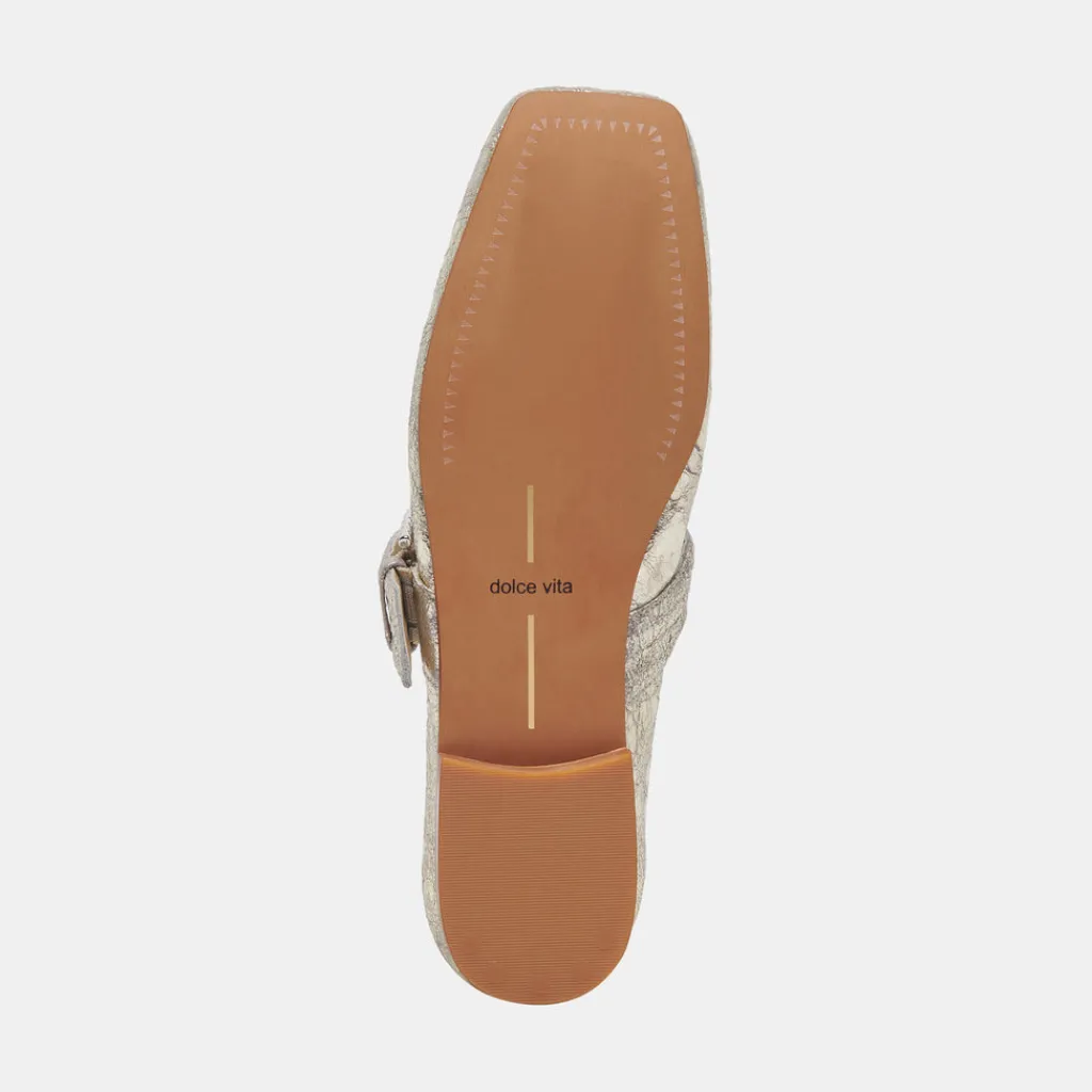 DOLCE VITA Flats & Loafers*Arora Ballet Flats Platinum Distressed Leather