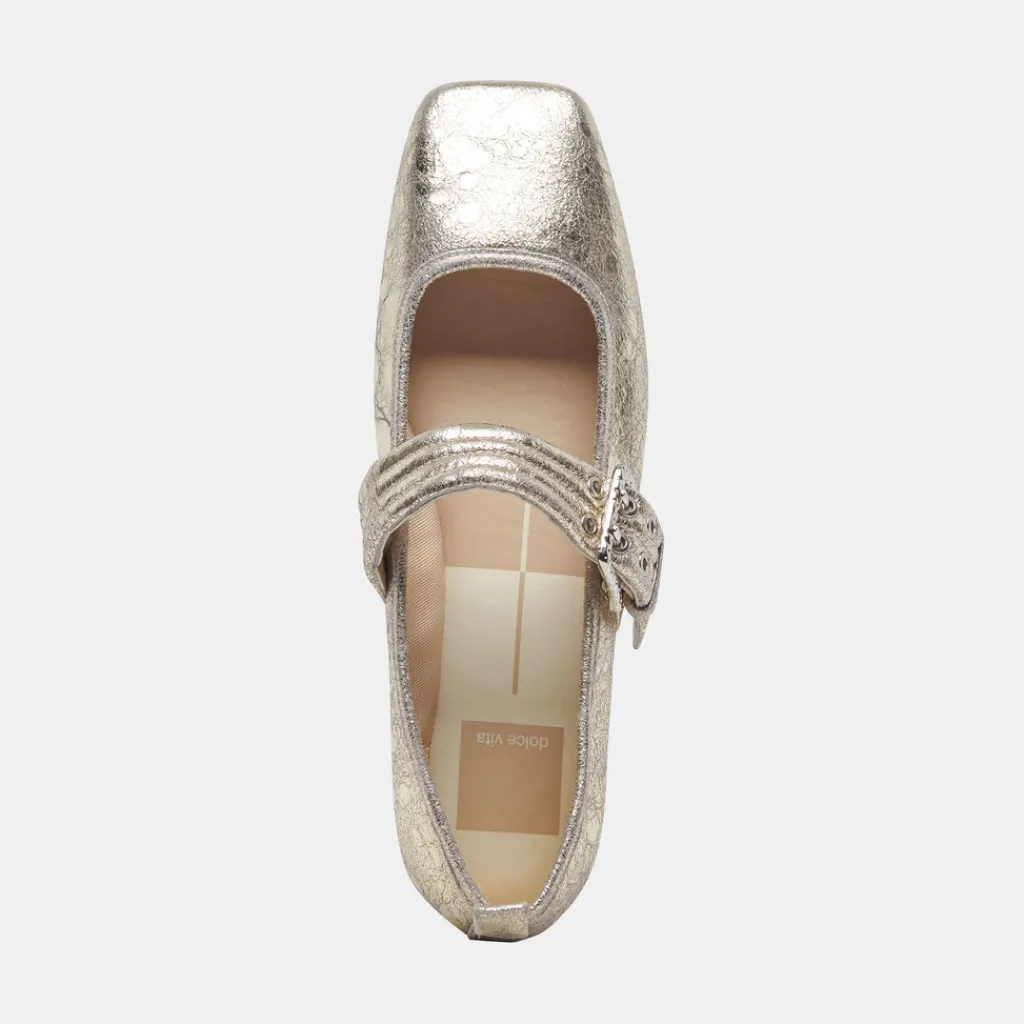 DOLCE VITA Flats & Loafers*Arora Ballet Flats Platinum Distressed Leather