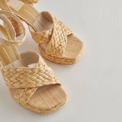 DOLCE VITA Sandals*Asala Heels Lt Natural Raffia