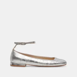 DOLCE VITA Flats & Loafers*Ashya Ballet Flats Silver Distressed Leather