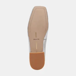 DOLCE VITA Flats & Loafers*Ashya Ballet Flats Silver Distressed Leather