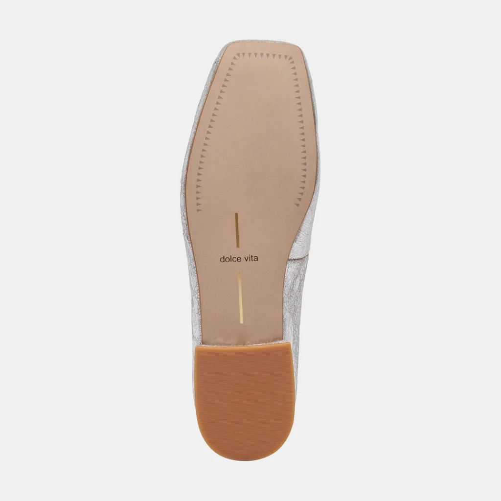 DOLCE VITA Flats & Loafers*Ashya Ballet Flats Silver Distressed Leather