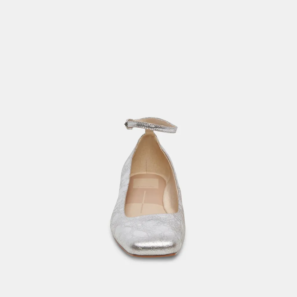 DOLCE VITA Flats & Loafers*Ashya Ballet Flats Silver Distressed Leather