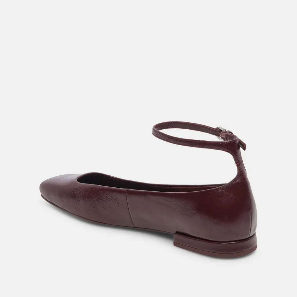 DOLCE VITA Flats & Loafers*Ashya Ballet Flats Wine Crinkle Patent