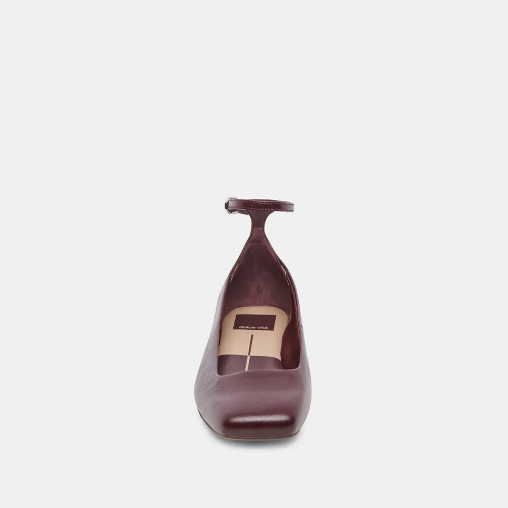 DOLCE VITA Flats & Loafers*Ashya Ballet Flats Wine Crinkle Patent