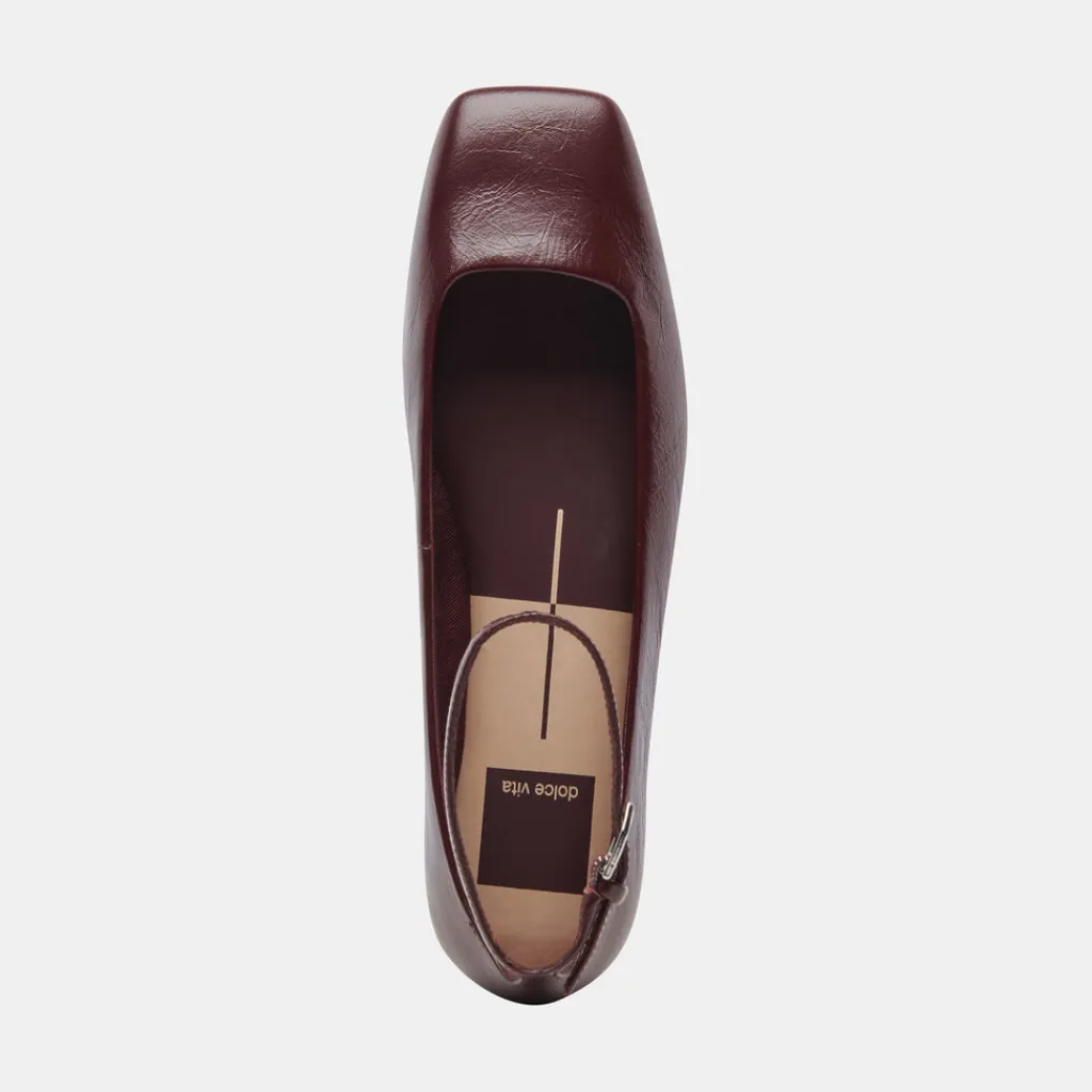DOLCE VITA Flats & Loafers*Ashya Ballet Flats Wine Crinkle Patent