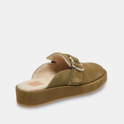 DOLCE VITA Flats & Loafers*Astor Plush Flats Olive Suede
