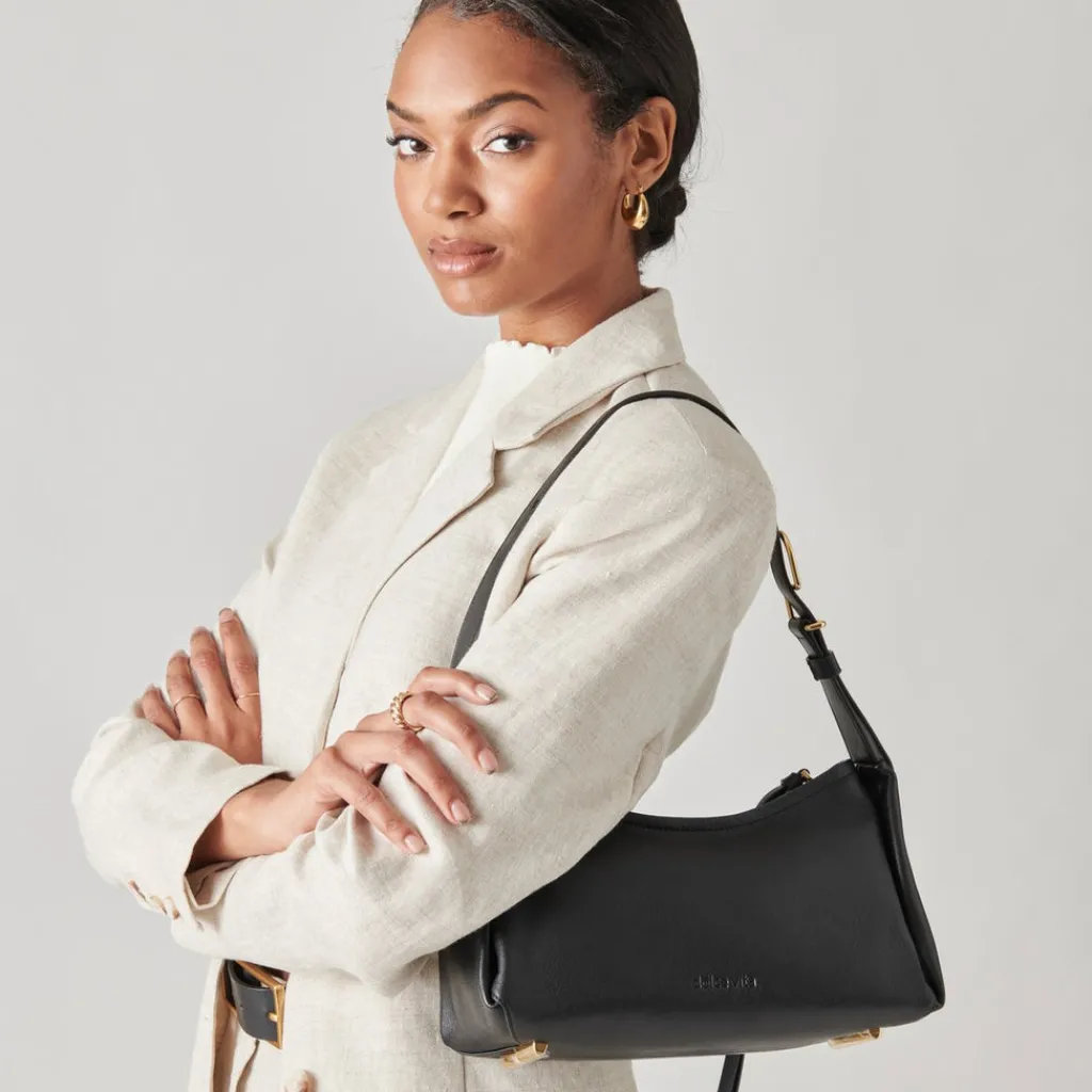 DOLCE VITA Handbags*Audri Shoulder Bag Black Leather