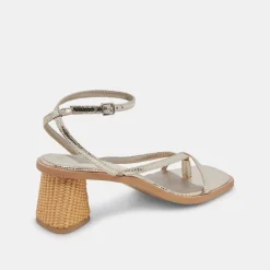 DOLCE VITA Sandals*Banita Sandals Light Gold Crackled Stella