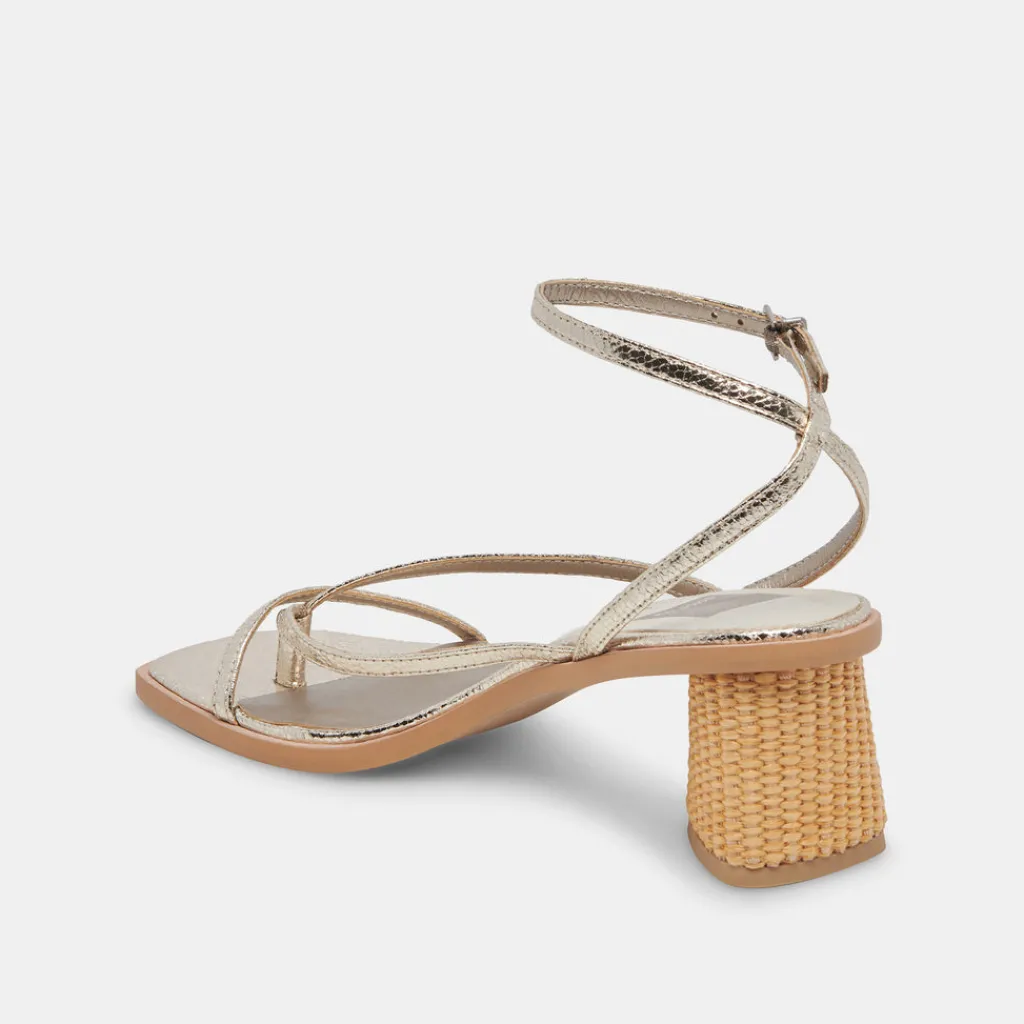 DOLCE VITA Sandals*Banita Sandals Light Gold Crackled Stella