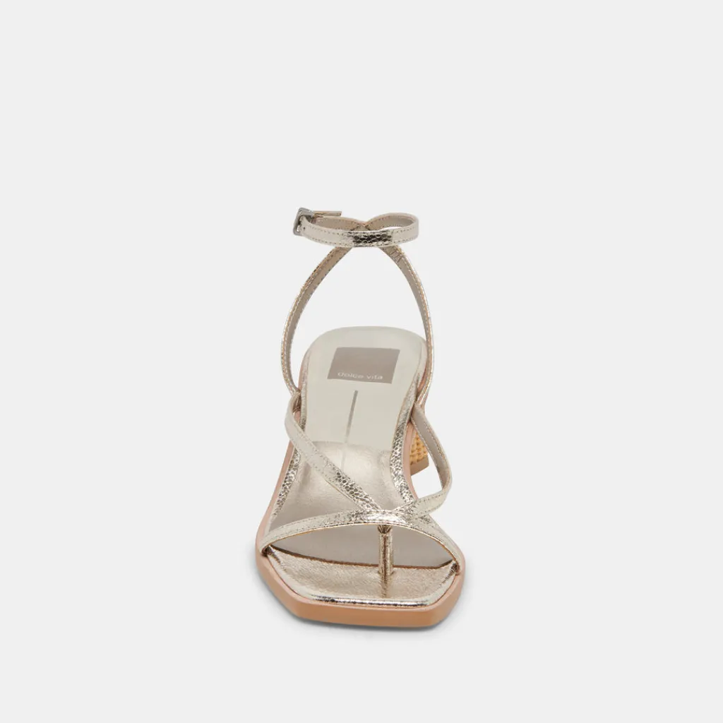 DOLCE VITA Sandals*Banita Sandals Light Gold Crackled Stella