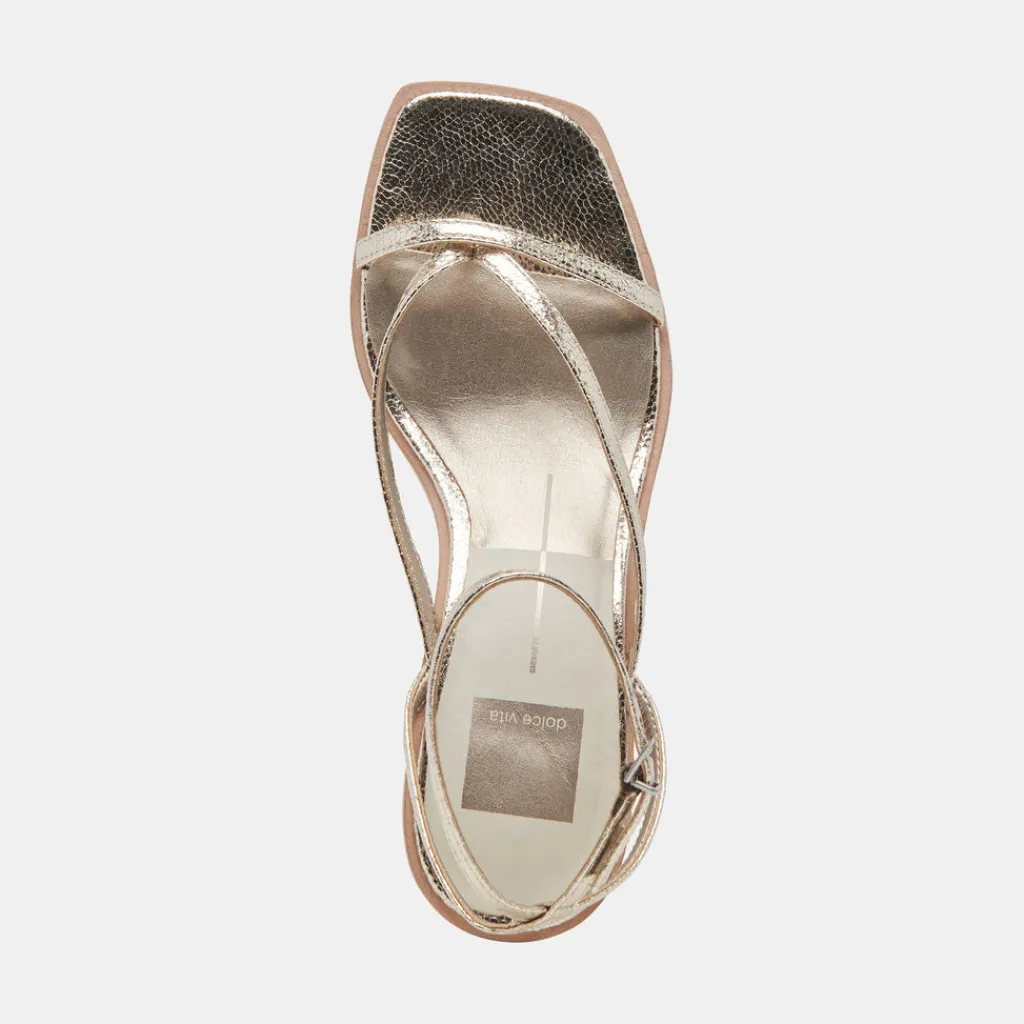 DOLCE VITA Sandals*Banita Sandals Light Gold Crackled Stella