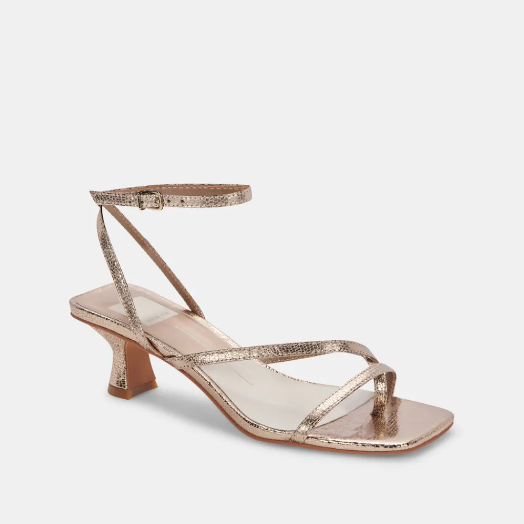 DOLCE VITA Heels*Baylor Heels Dark Gold Crackled Stella