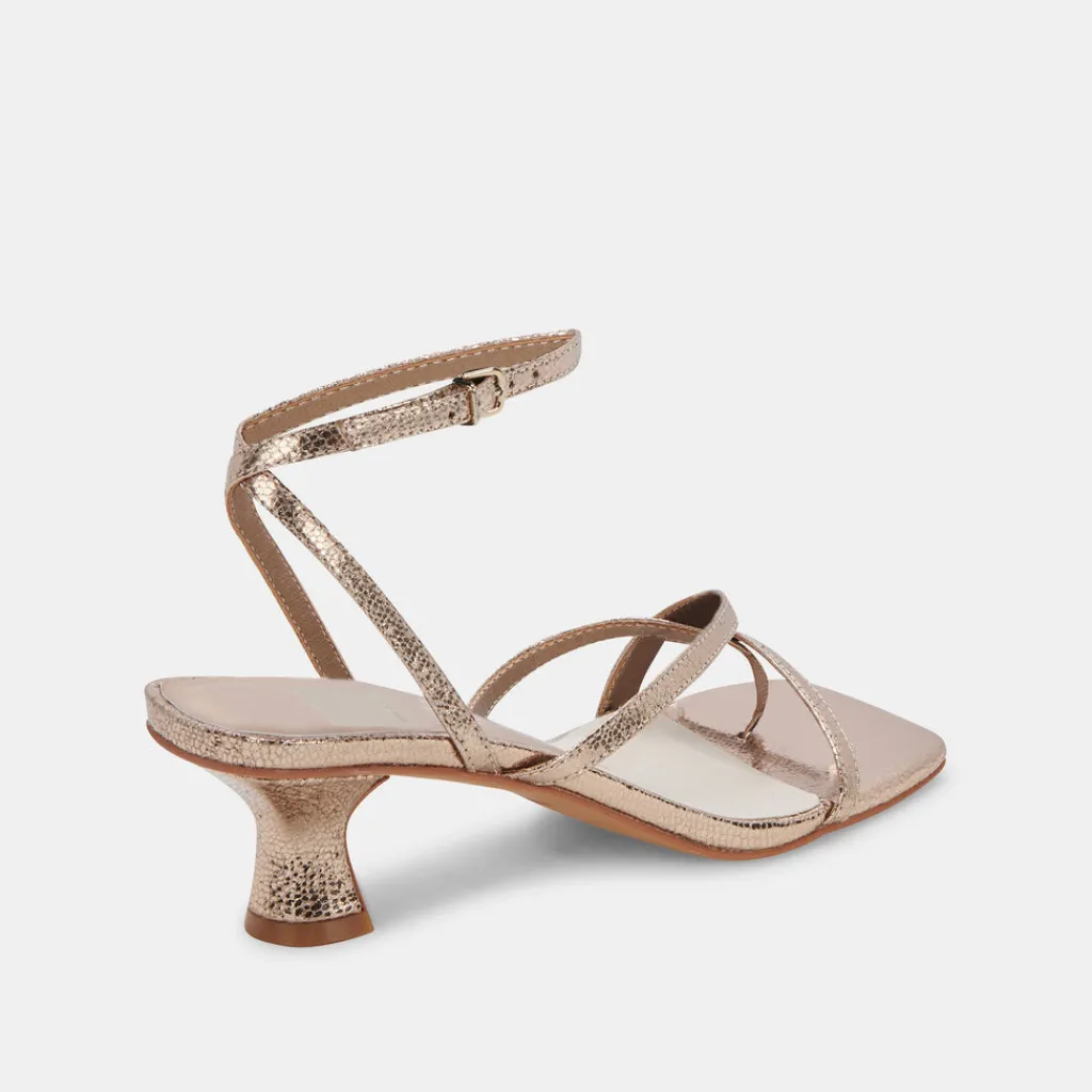 DOLCE VITA Heels*Baylor Heels Dark Gold Crackled Stella