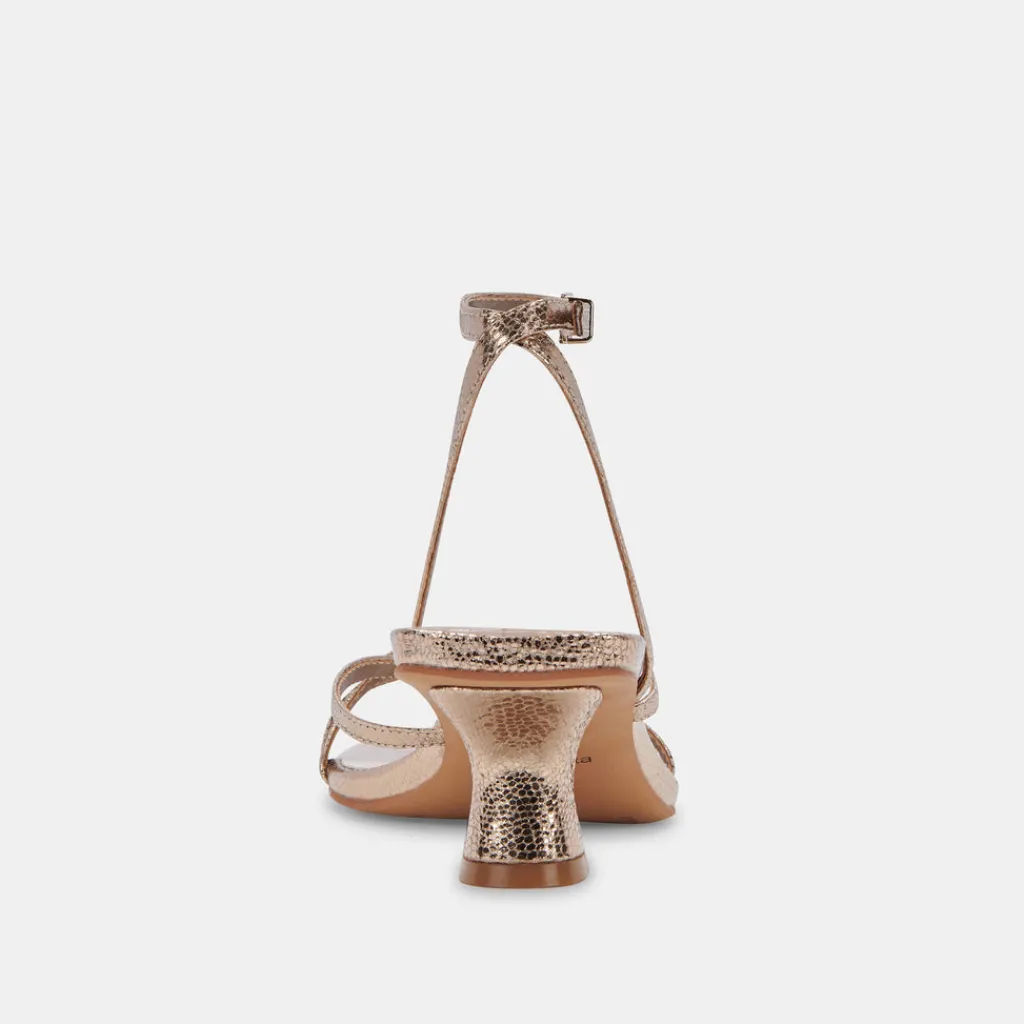 DOLCE VITA Heels*Baylor Heels Dark Gold Crackled Stella
