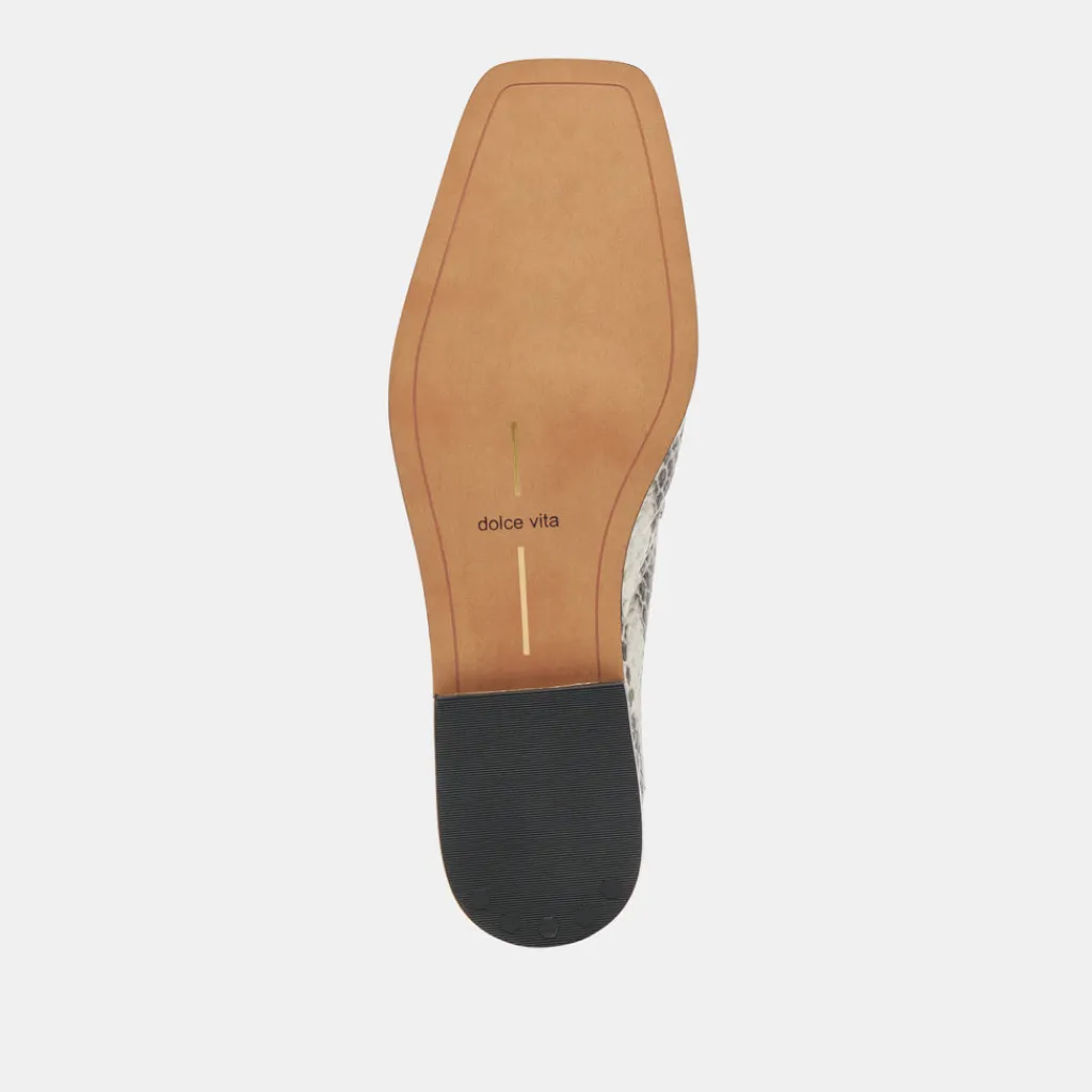 DOLCE VITA Flats & Loafers*Beny Flats Grey White Snake Embossed