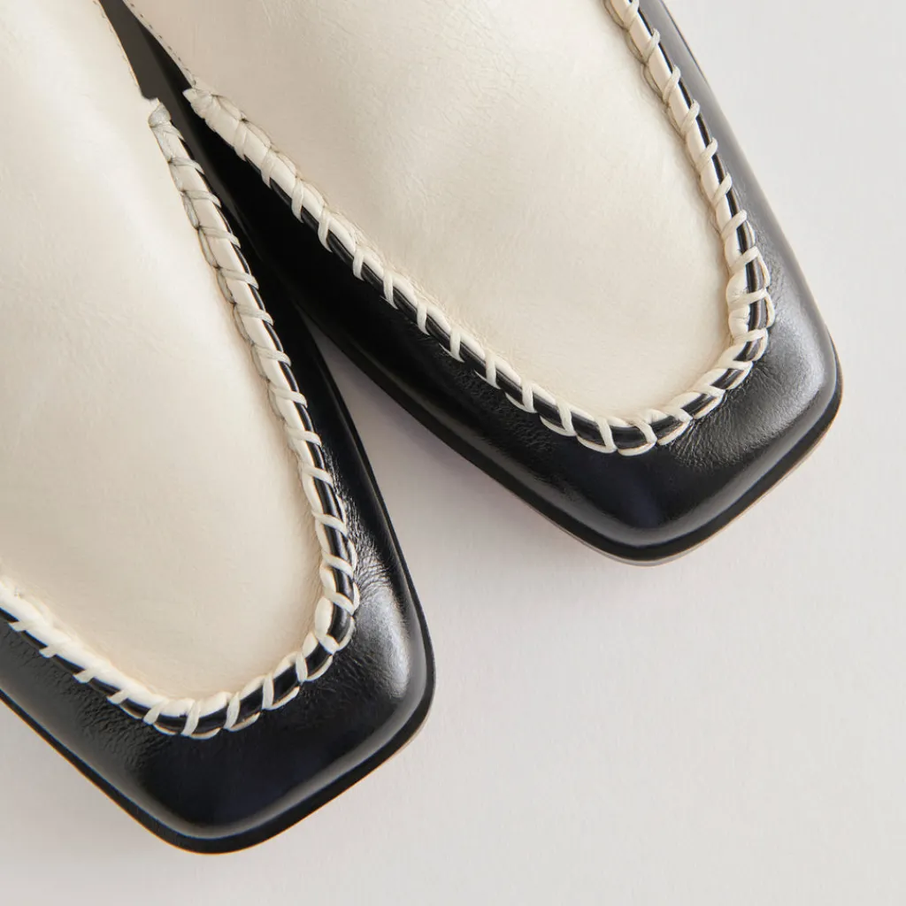 DOLCE VITA Flats & Loafers*Beny Flats White Black Crinkle Patent