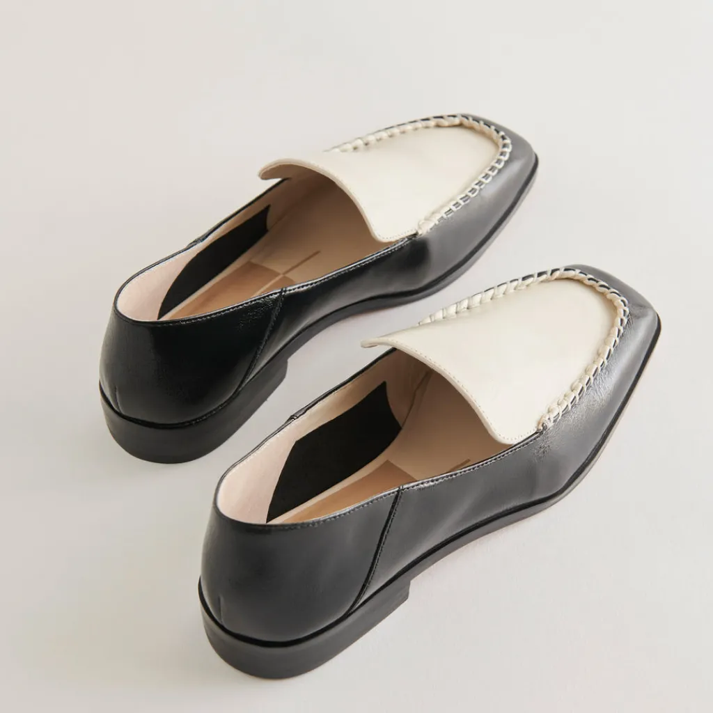 DOLCE VITA Flats & Loafers*Beny Flats White Black Crinkle Patent