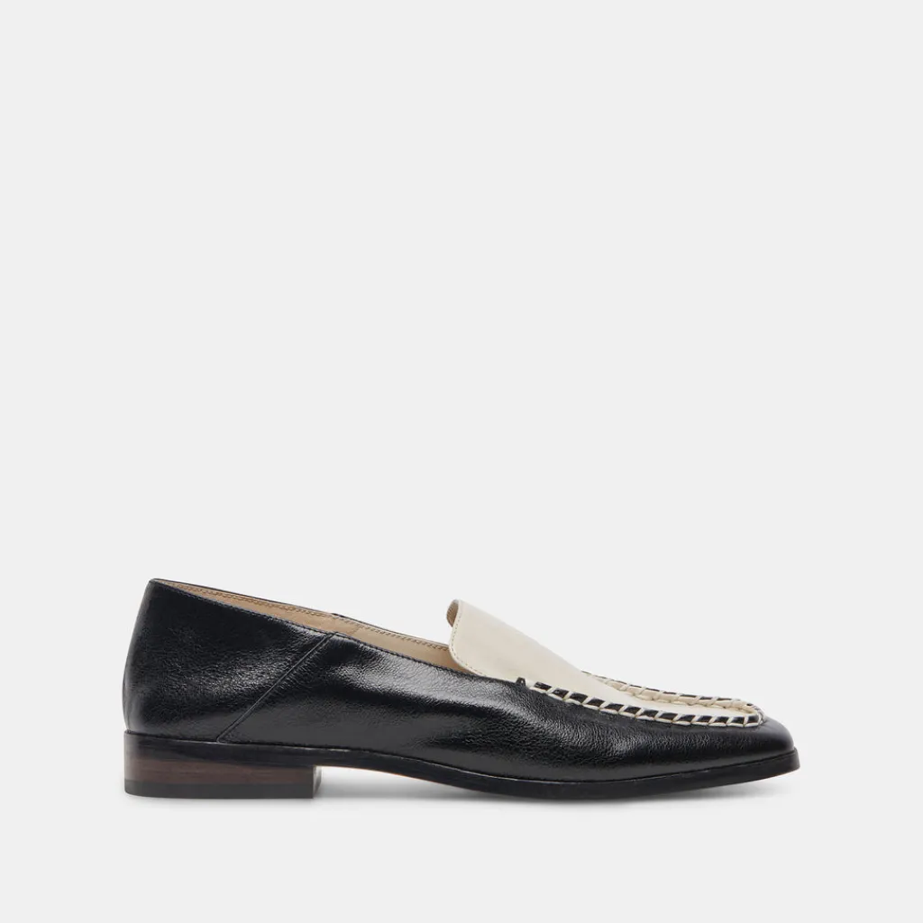 DOLCE VITA Flats & Loafers*Beny Flats White Black Crinkle Patent