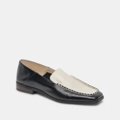 DOLCE VITA Flats & Loafers*Beny Flats White Black Crinkle Patent