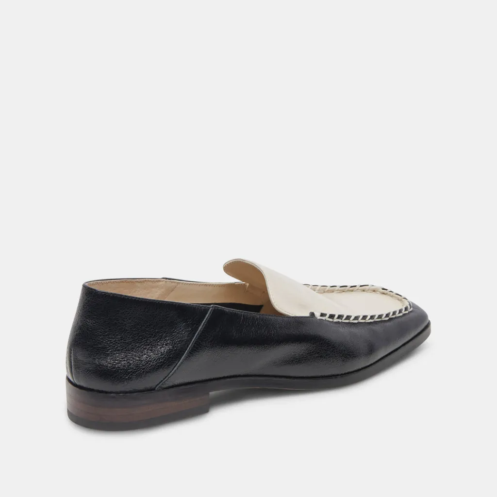 DOLCE VITA Flats & Loafers*Beny Flats White Black Crinkle Patent