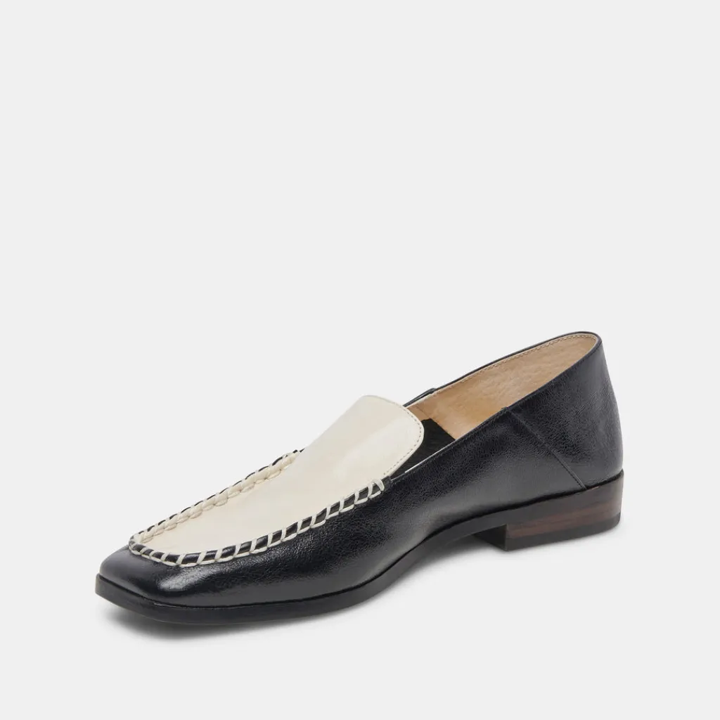 DOLCE VITA Flats & Loafers*Beny Flats White Black Crinkle Patent