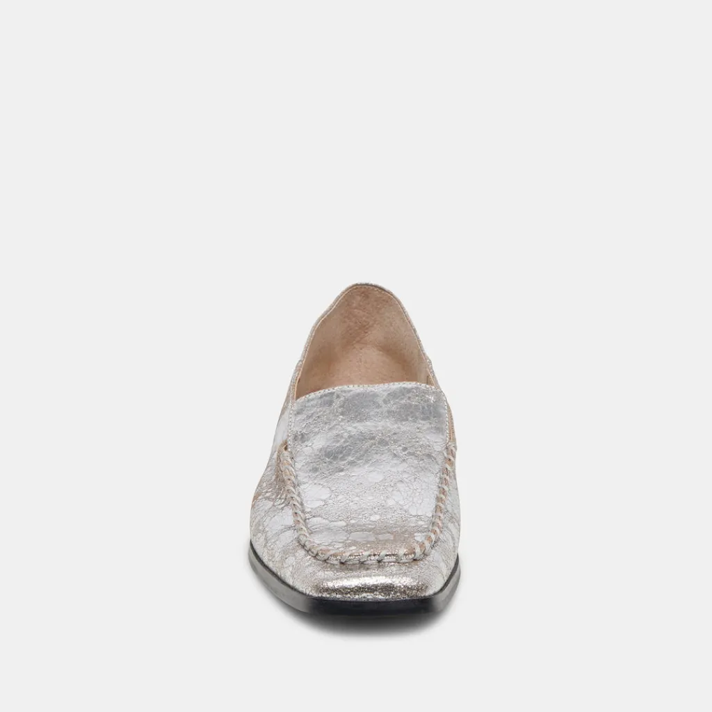 DOLCE VITA Flats & Loafers*Beny Wide Flats Silver Distressed Leather