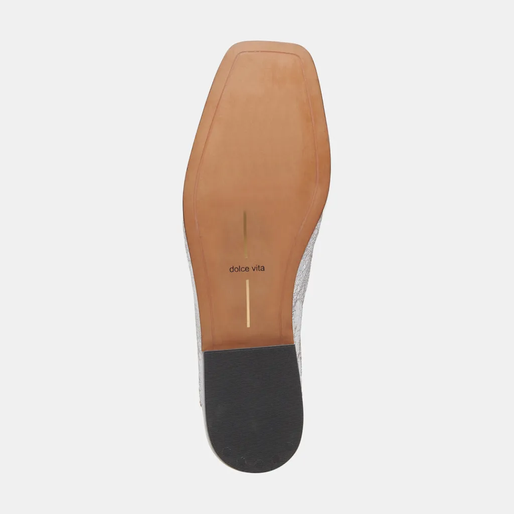 DOLCE VITA Flats & Loafers*Beny Wide Flats Silver Distressed Leather