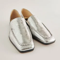 DOLCE VITA Flats & Loafers*Beny Wide Flats Silver Distressed Leather