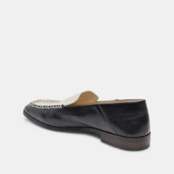 DOLCE VITA Flats & Loafers*Beny Wide Flats White Black Crinkle Patent