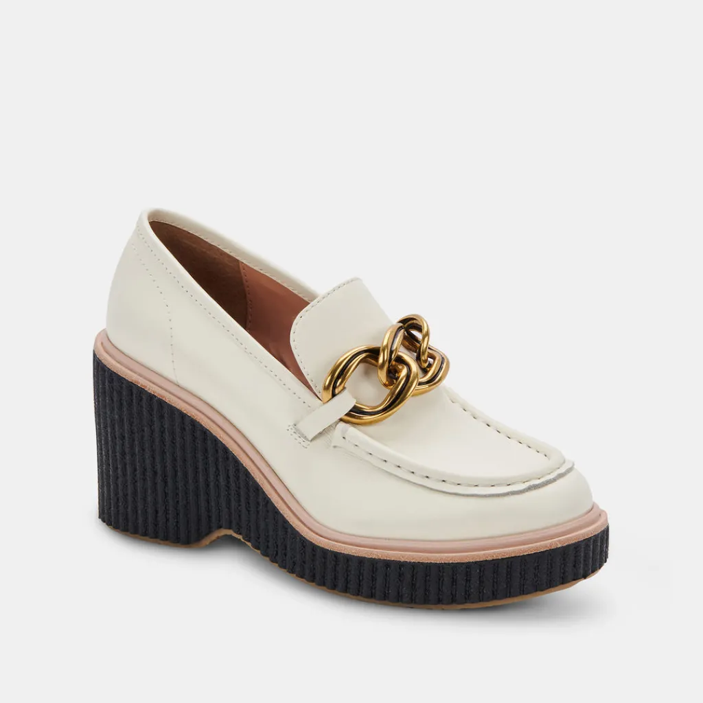 DOLCE VITA Wedges*Brenan Wedges Off White Leather